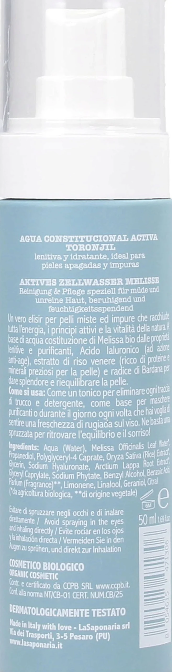 Acqua Attiva Lenitiva Melissa, 50 ml