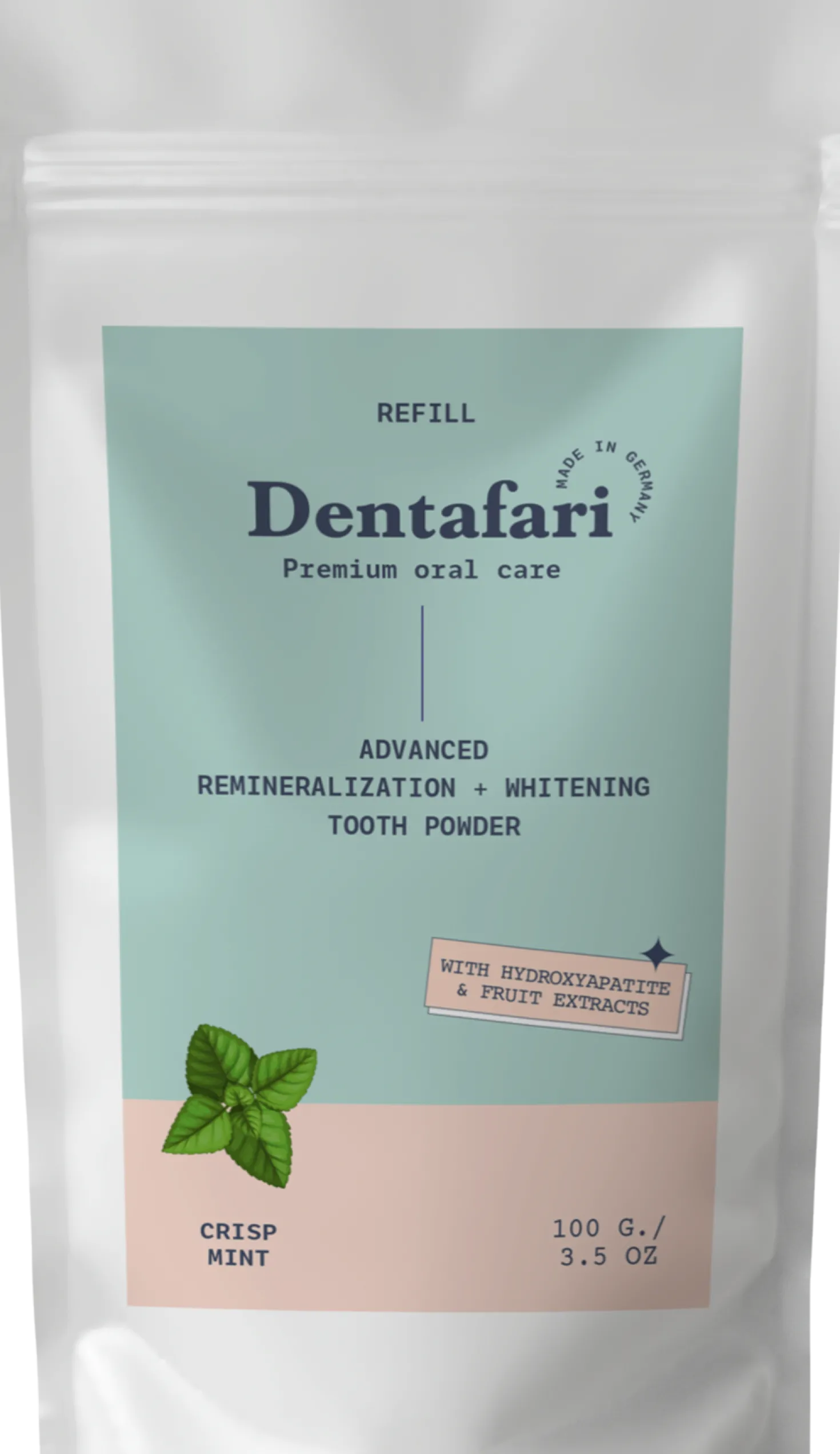 Advanced Remineralization & Whitening Tooth Powder Crisp Mint, 100 g