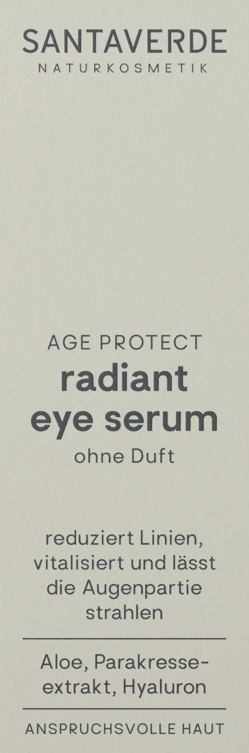 AGE PROTECT radiant eye serum fragrance-free, 10 ml
