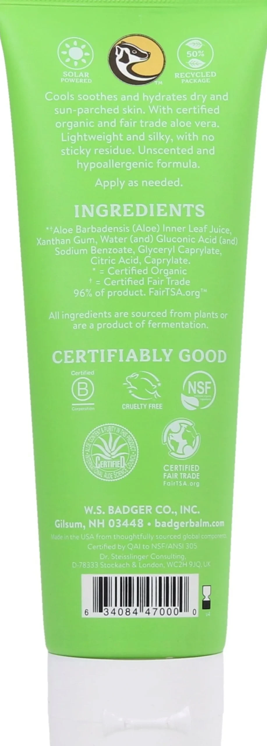Aloe Vera Gel, 118 ml