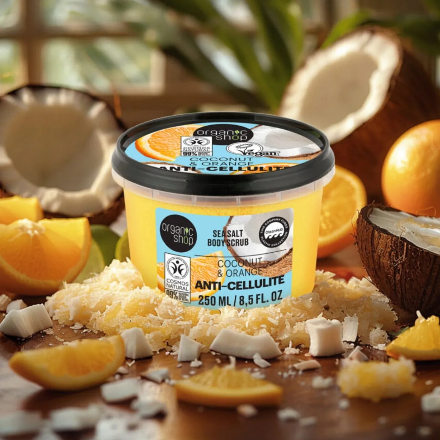 Anti-Cellulite Body Scrub Coconut & Orange, 250 ml