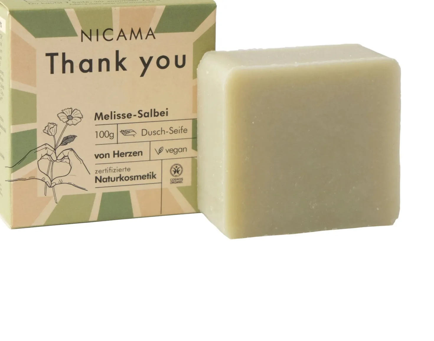 Bagnoschiuma Solido "Thank You" - Melissa e Salvia, 100 g