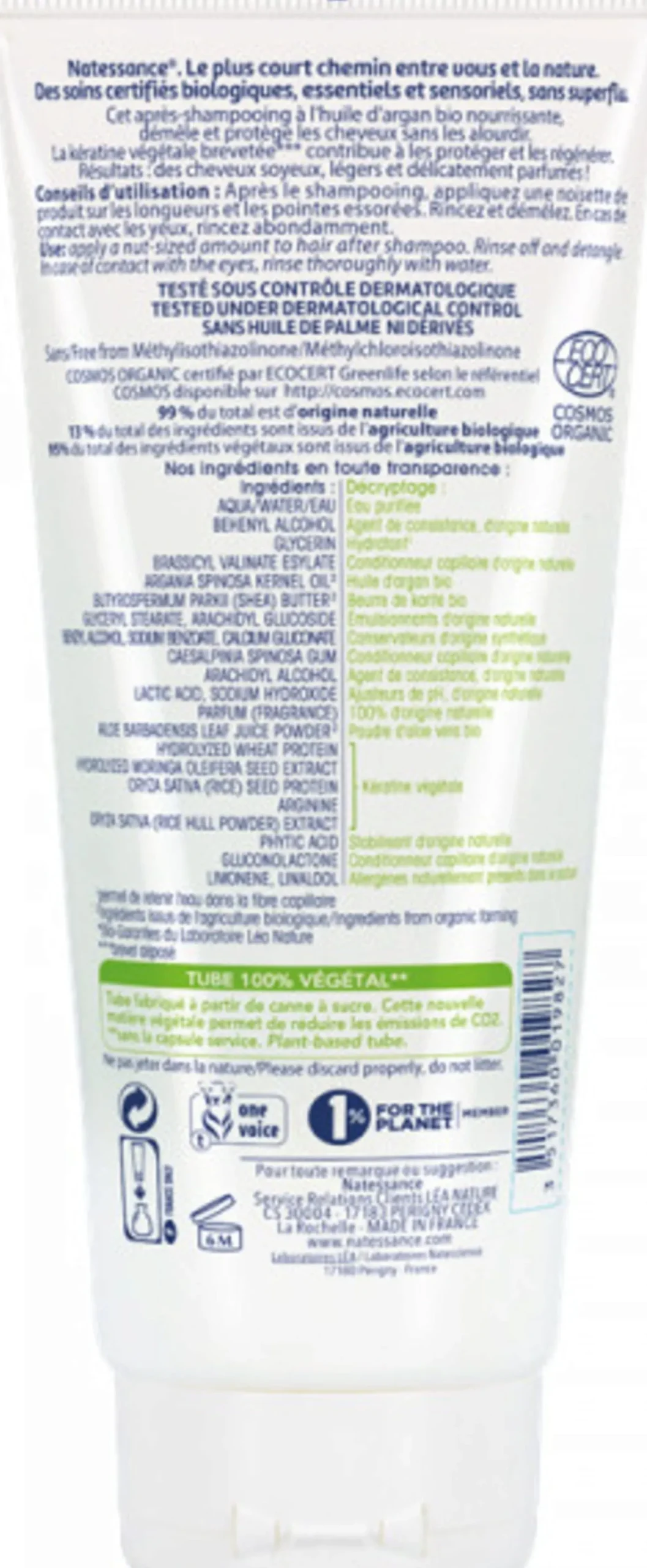 Balsamo Nutriente Argan e Cheratina, 200 ml