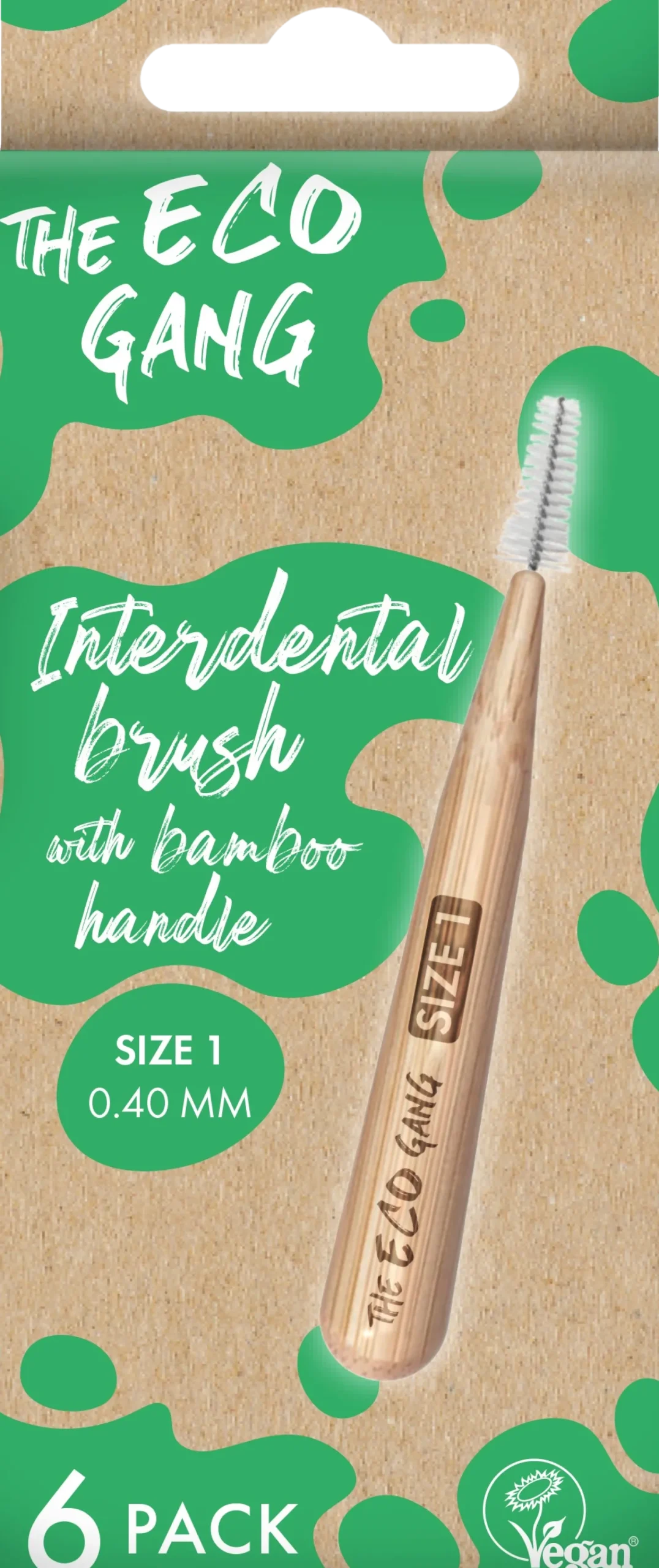 Bamboo Interdental Brush, Size 1 - 0,4mm