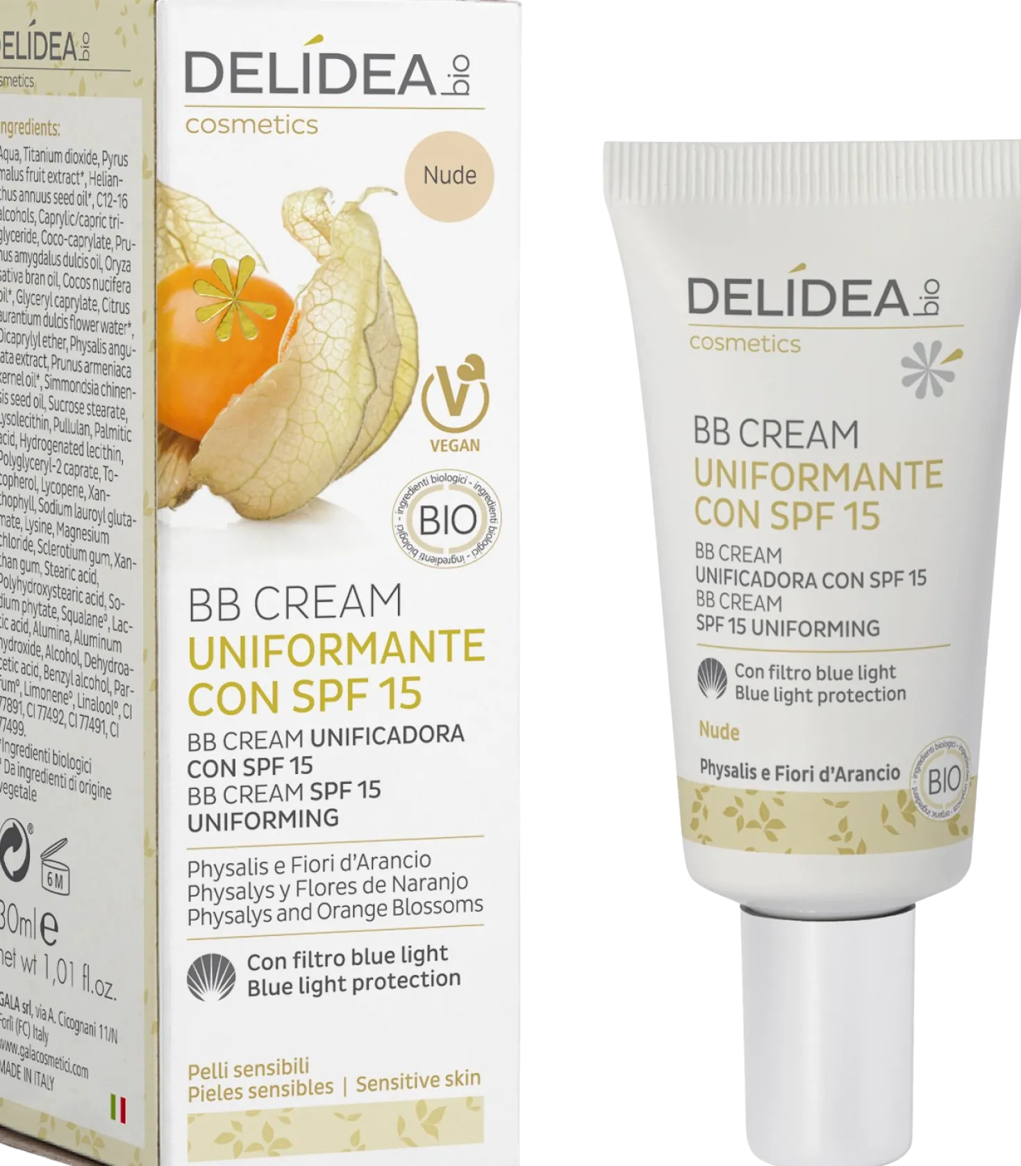 BB Cream Uniformante SPF 15 Physalis & Fiori d'Arancio, 30 ml