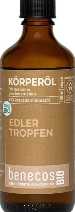 benecosBIO Olio Corpo all'Olio di Noci di Macadamia Bio, 100 ml
