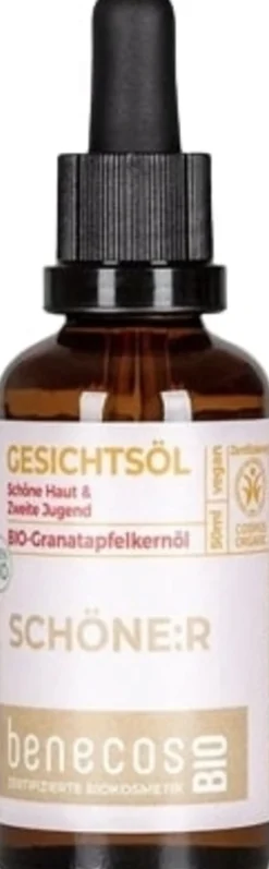 benecosBIO Olio Viso all'Olio di Semi di Melograno Bio, 50 ml