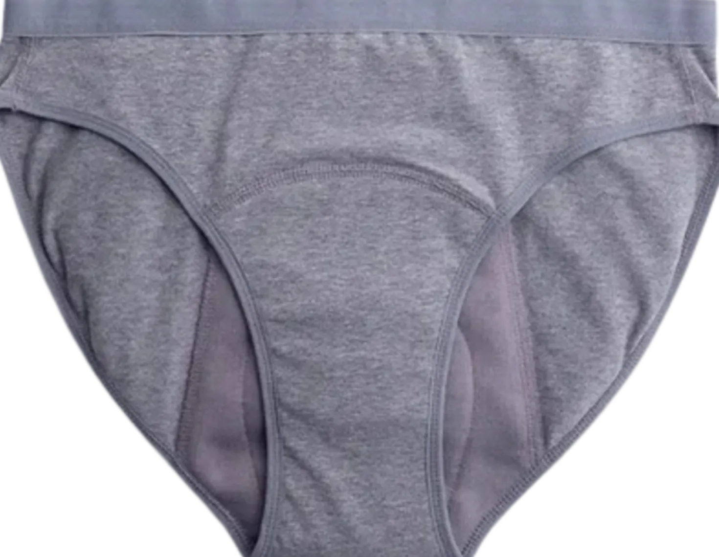 Bikini - Mutandine Mestruali Grigie - Flusso Abbondante, M