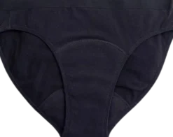Bikini - Mutandine Mestruali Nere - Flusso Medio, L