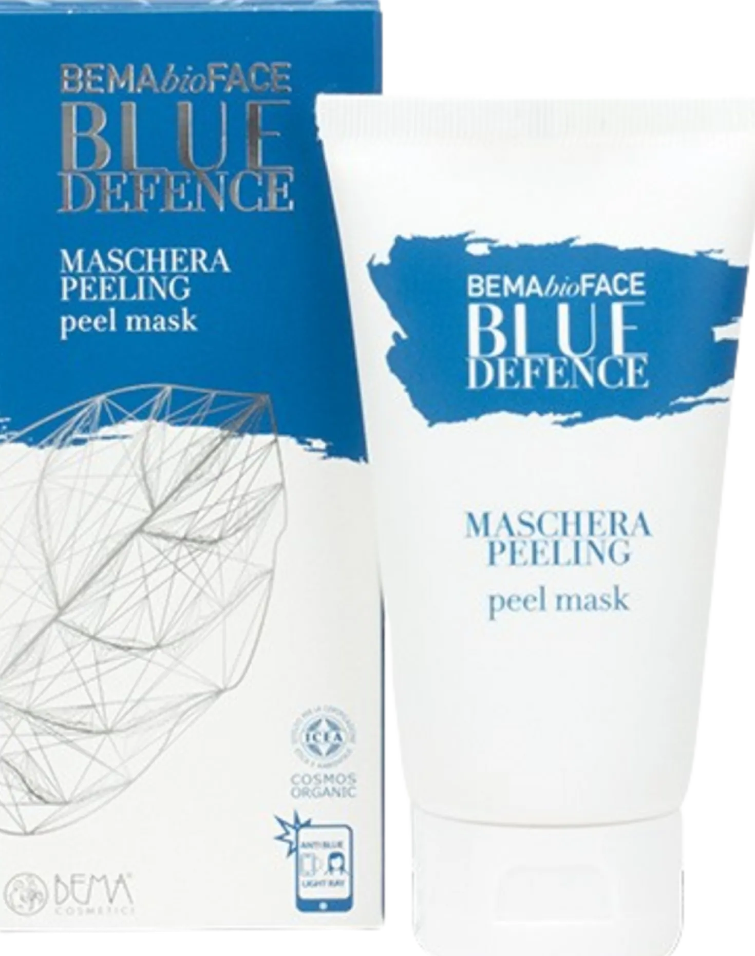Blue Defence Maschera Peeling Anti-age, 75 ml