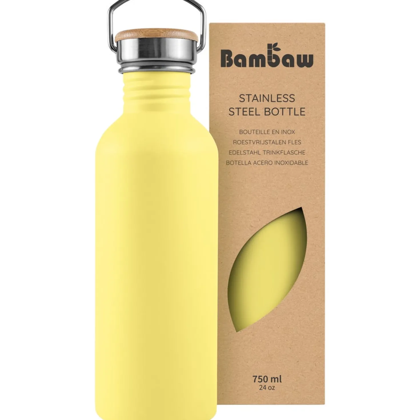 Borraccia in Acciaio Inossidabile, 750 ml, Natural Steel