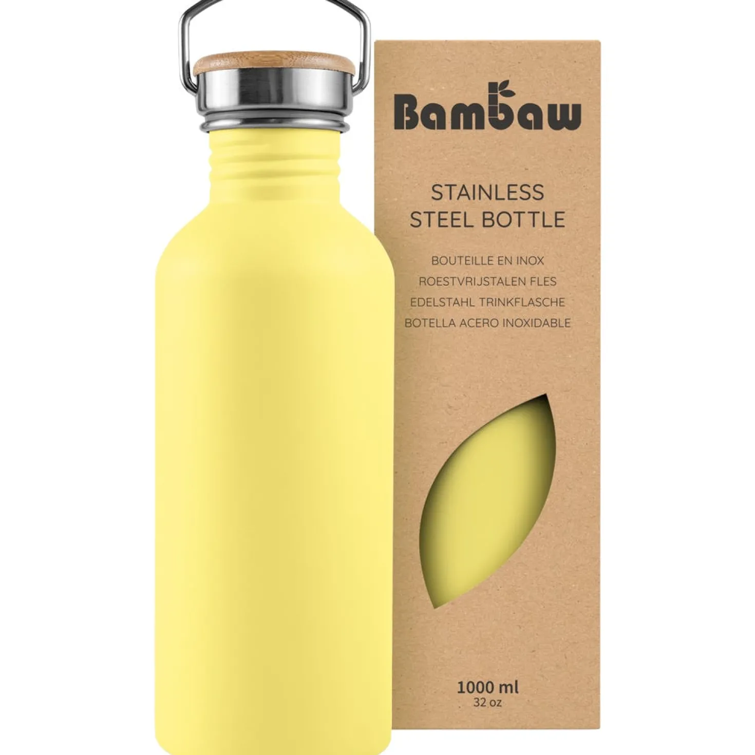 Borraccia in Acciaio Inossidabile, 1000 ml, Natural Steel