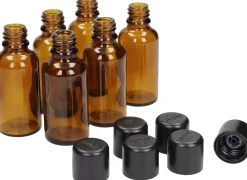 Bottigliette di Vetro con Tappo per Oli, 6 pz