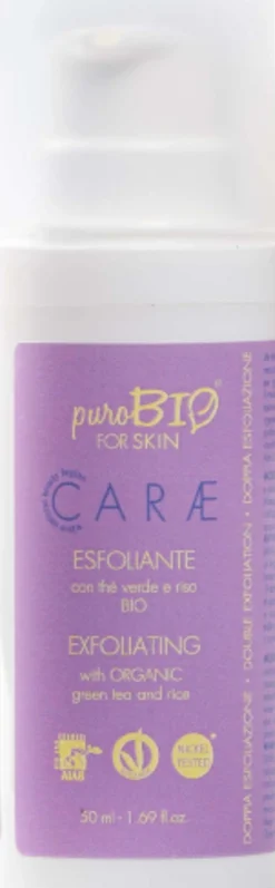 CARÆ Esfoliante Viso con Tè Verde e Riso Bio, 50 ml