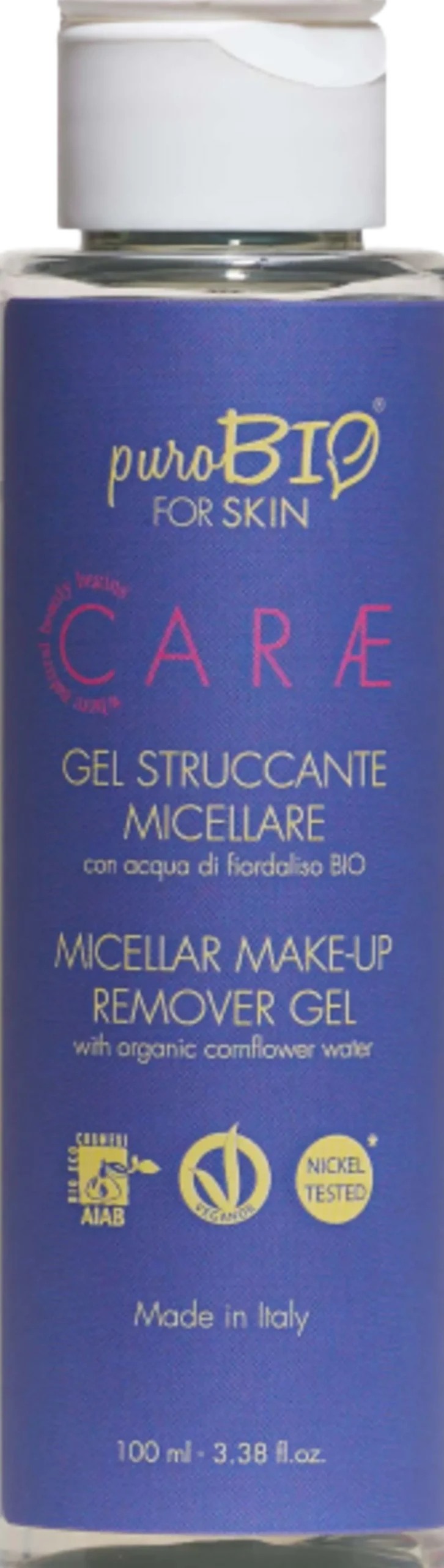 CARÆ Gel Micellare con Acqua di Fiordaliso Bio, 100 ml