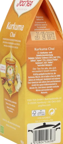 Chai alla Curcuma Bio, 90 g