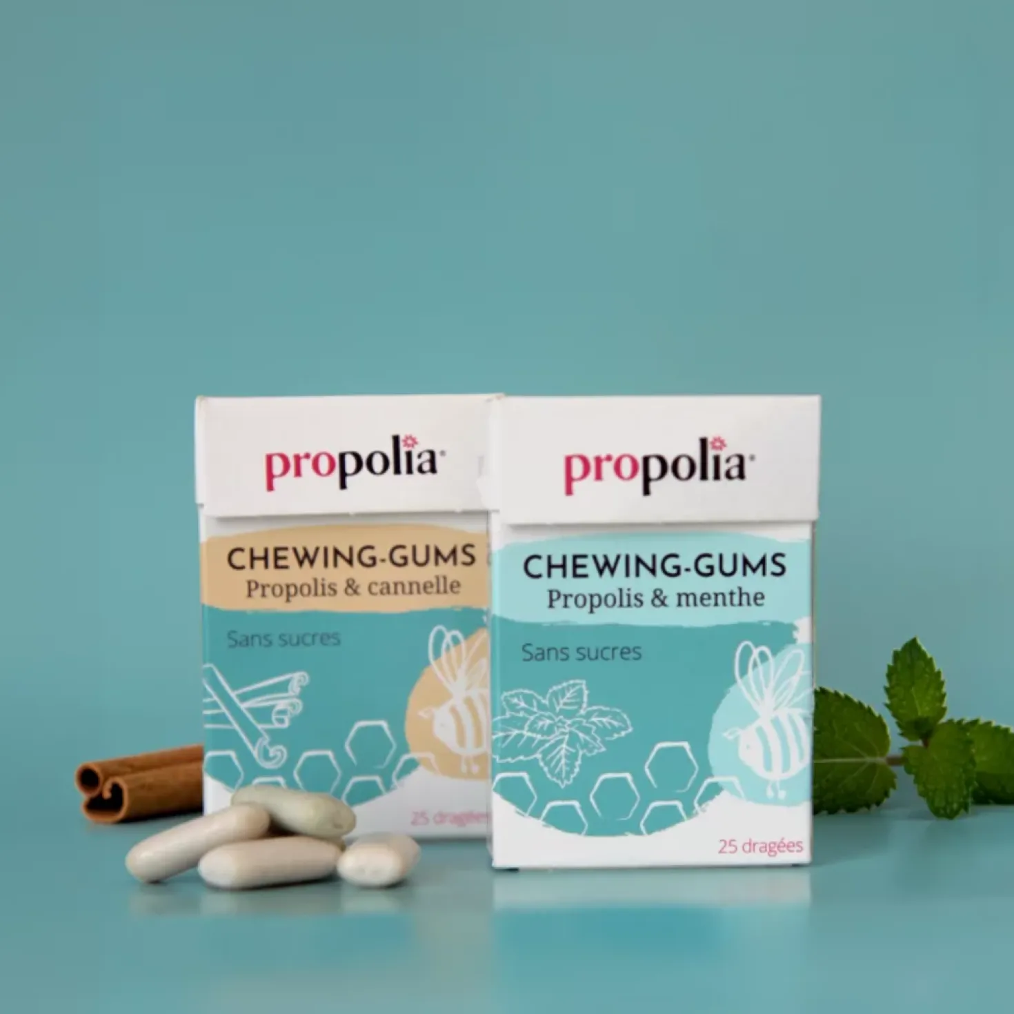 Chewing Gums, Propoli e menta (24 g)