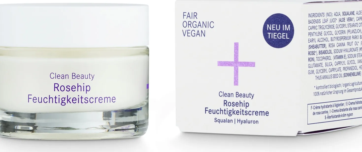 Clean Beauty Crema Idratante alla Rosa Canina, 30 ml