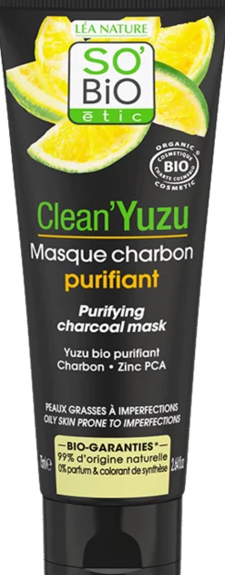 Clean'Yuzu Maschera Viso al Carbone Attivo, 75 ml