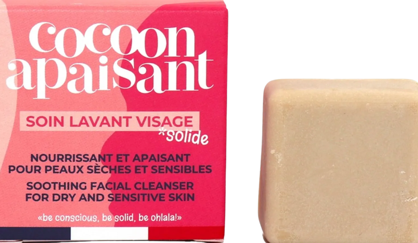 Cocoon Apaisant Detergente Solido per il Viso, 28 ml