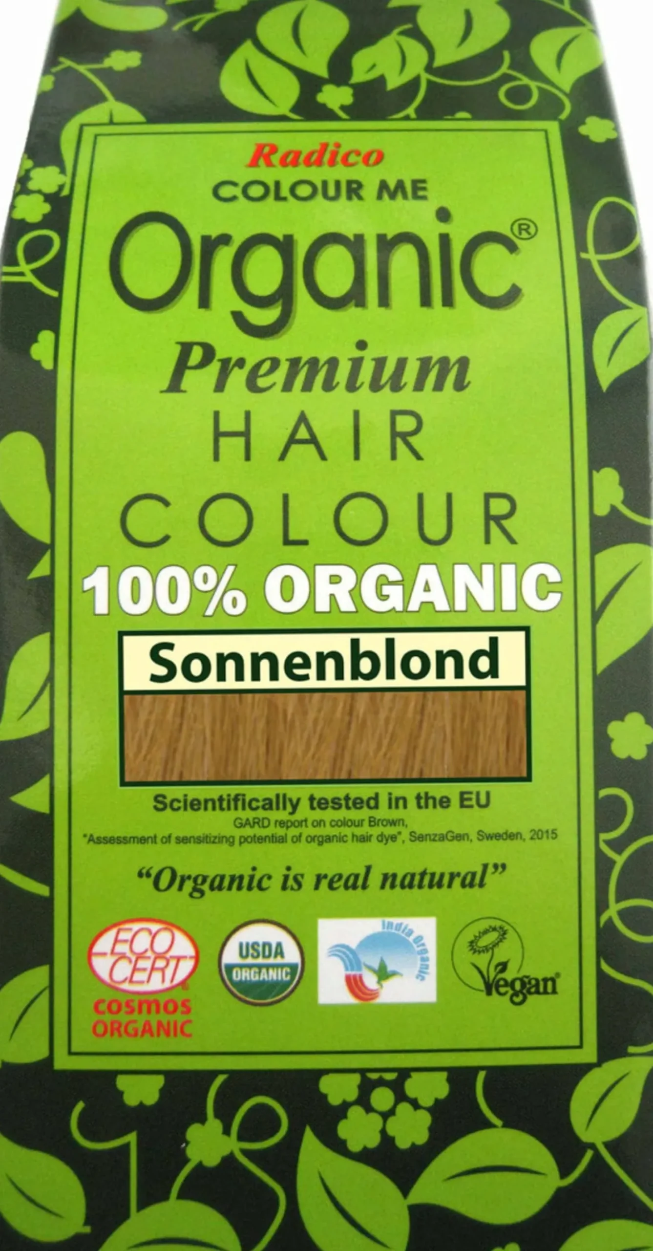 Colorante Vegetale per Capelli Biondo Sole, 100 g