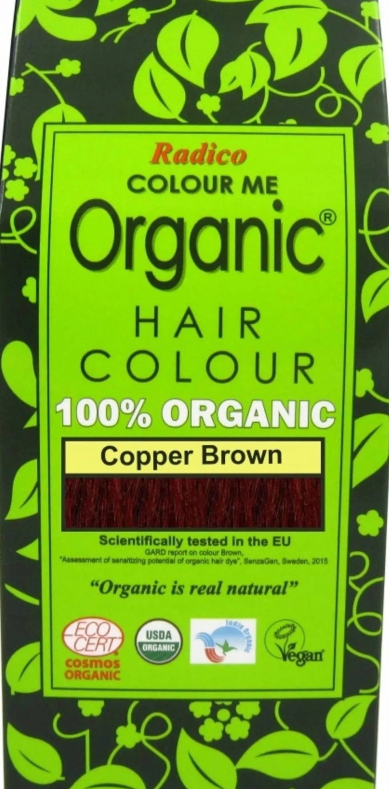 Colorante Vegetale per Capelli Copper Brown, 100 g