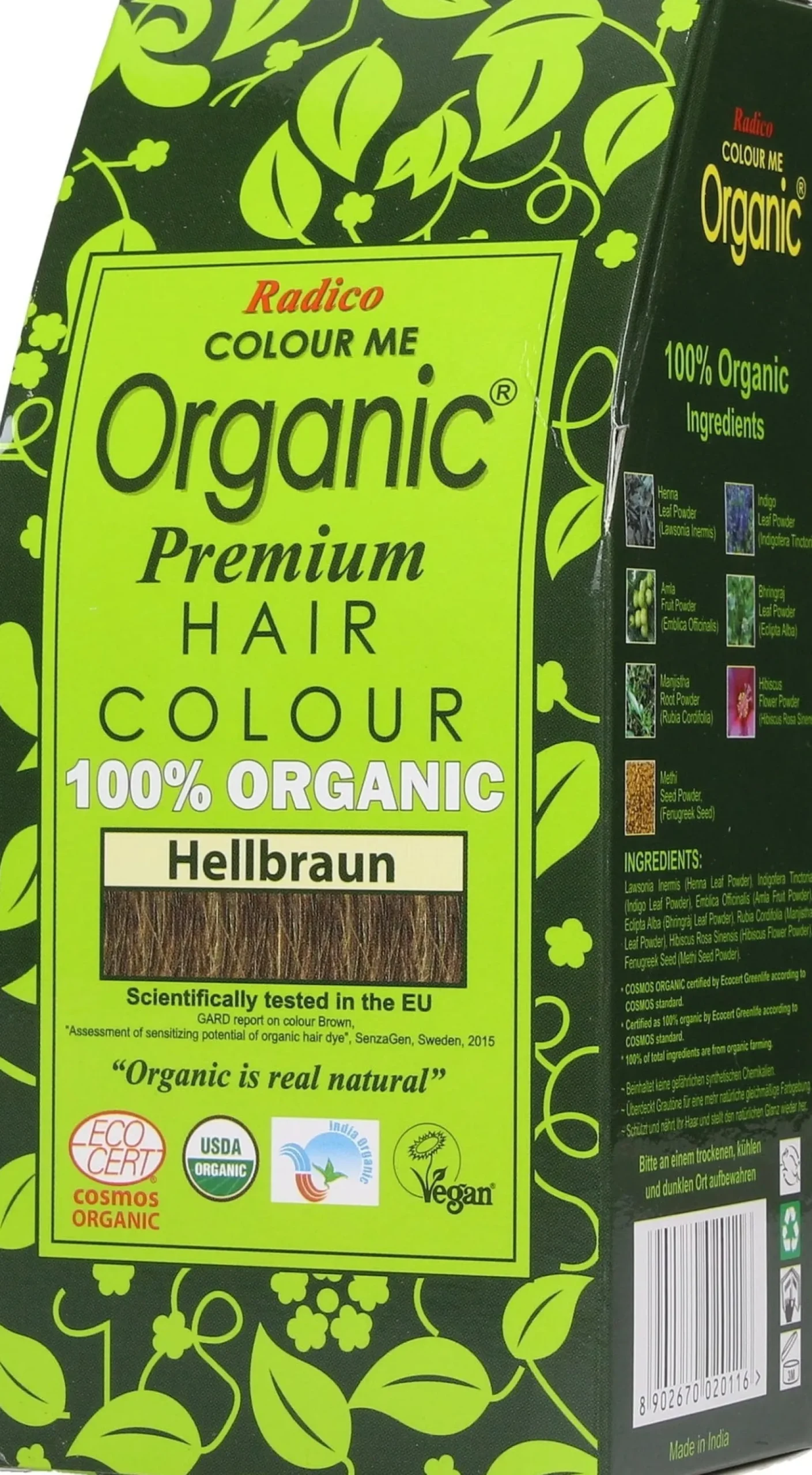 Colorante Vegetale per Capelli Light Brown, 100 g
