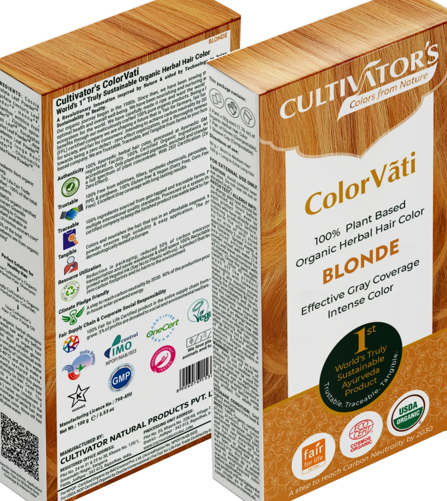 ColorVãti Organic Herbal Hair Color - 03 Blonde, 100 g