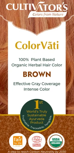 ColorVãti Organic Herbal Hair Color - 07 Brown, 100 g