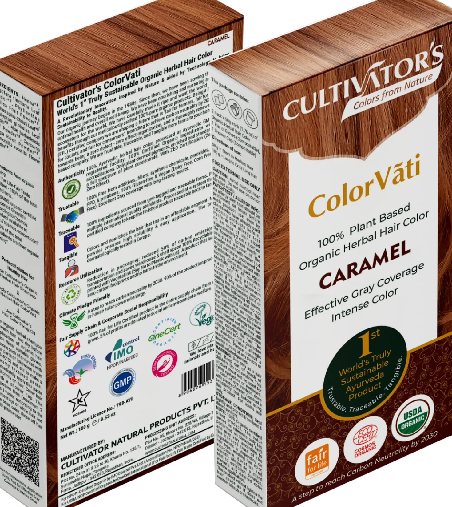 ColorVãti Organic Herbal Hair Color - 09 Caramel, 100 g