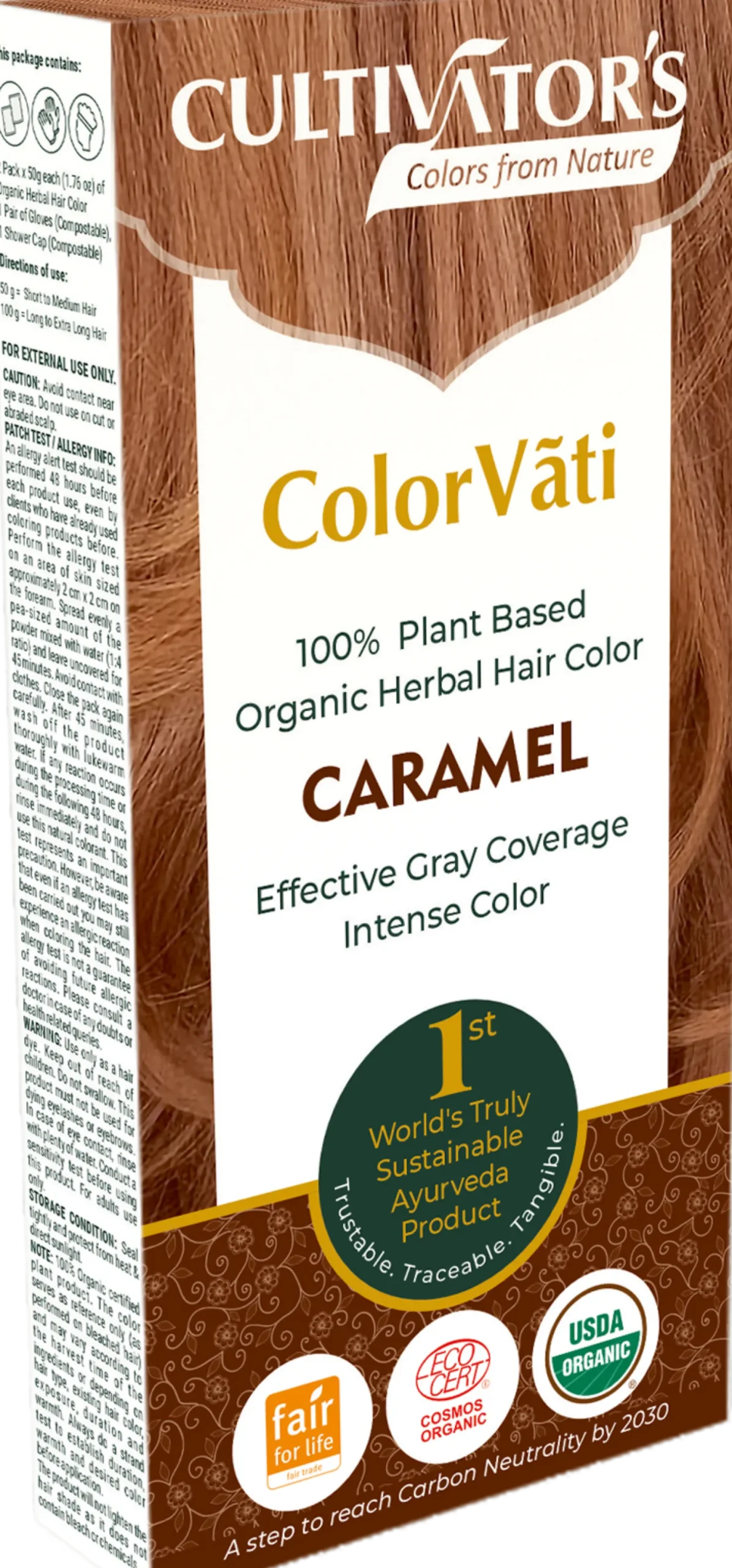 ColorVãti Organic Herbal Hair Color - 09 Caramel, 100 g