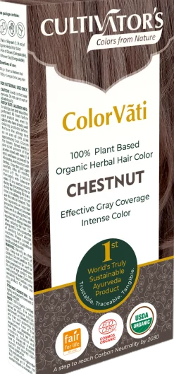 ColorVãti Organic Herbal Hair Color - 15 Chestnut, 100 g