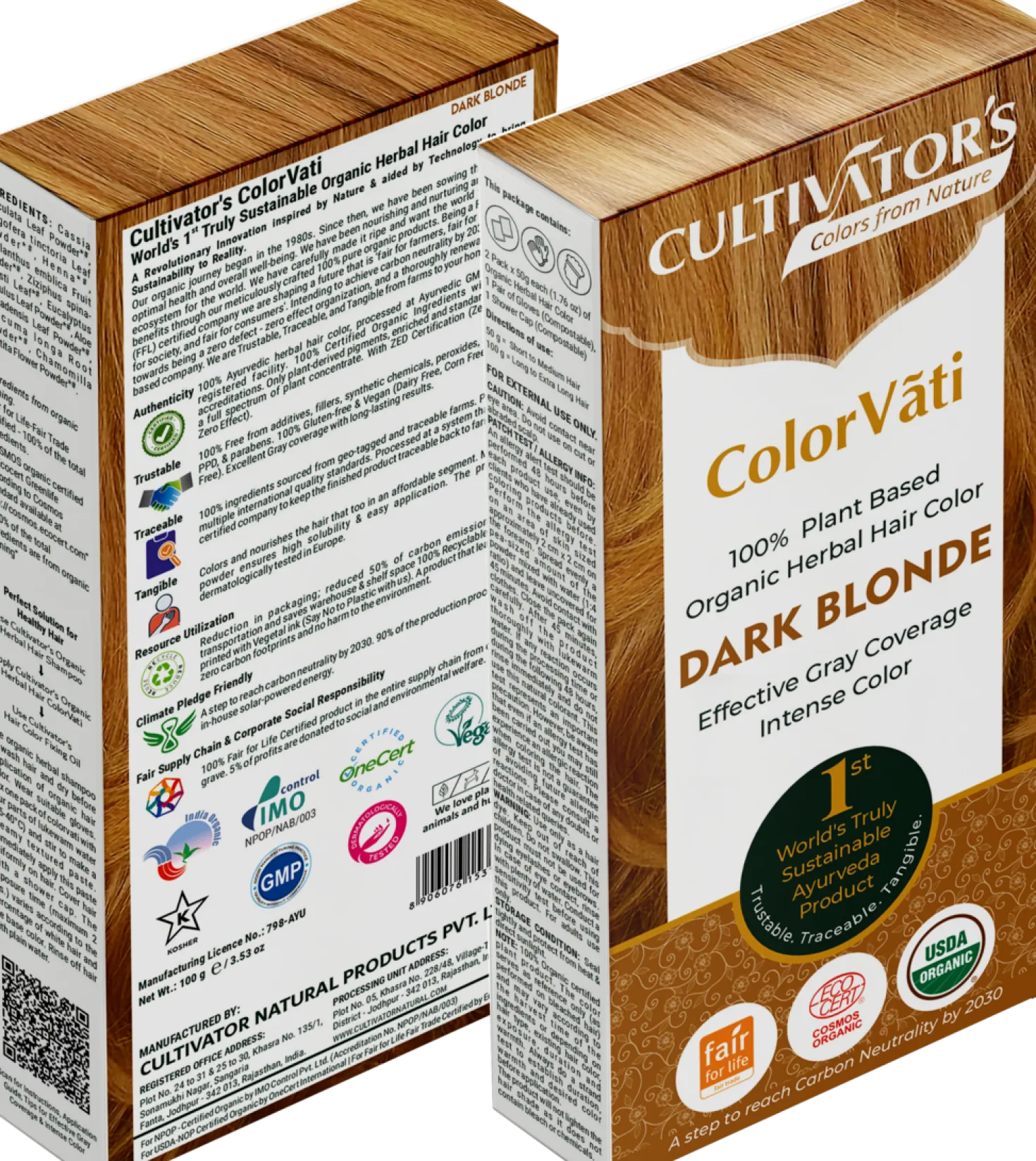ColorVãti Organic Herbal Hair Color - 04 Dark Blonde, 100 g