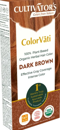 ColorVãti Organic Herbal Hair Color - 08 Dark Brown, 100 g