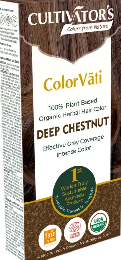 ColorVãti Organic Herbal Hair Color - 16 Deep Chestnut, 100 g