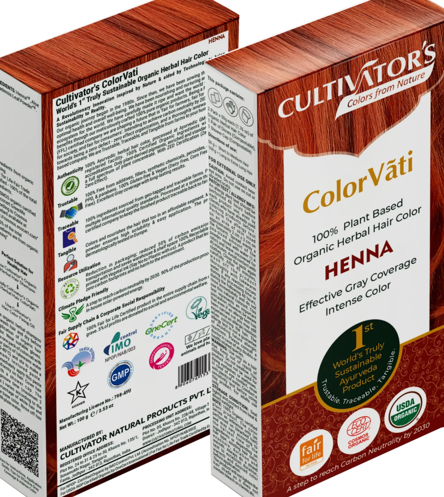 ColorVãti Organic Herbal Hair Color - Henna, 100 g