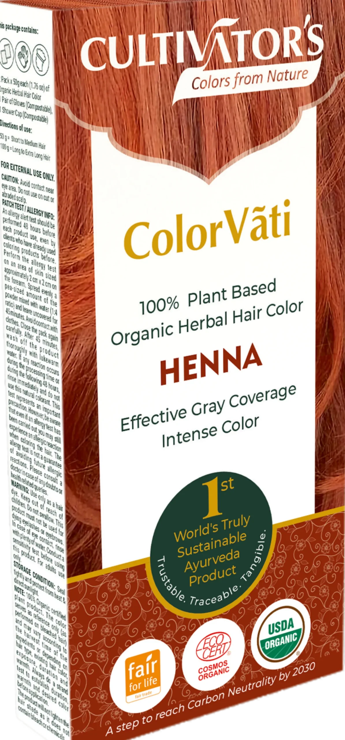 ColorVãti Organic Herbal Hair Color - Henna, 100 g