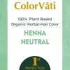ColorVãti Organic Herbal Hair Color - Henna Neutral, 100 g