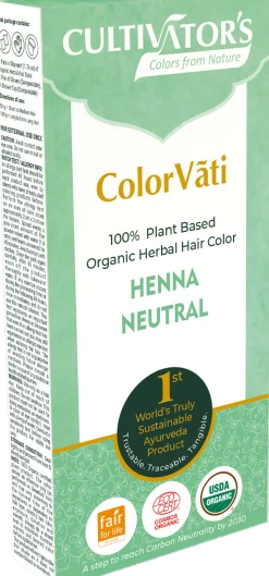 ColorVãti Organic Herbal Hair Color - Henna Neutral, 100 g