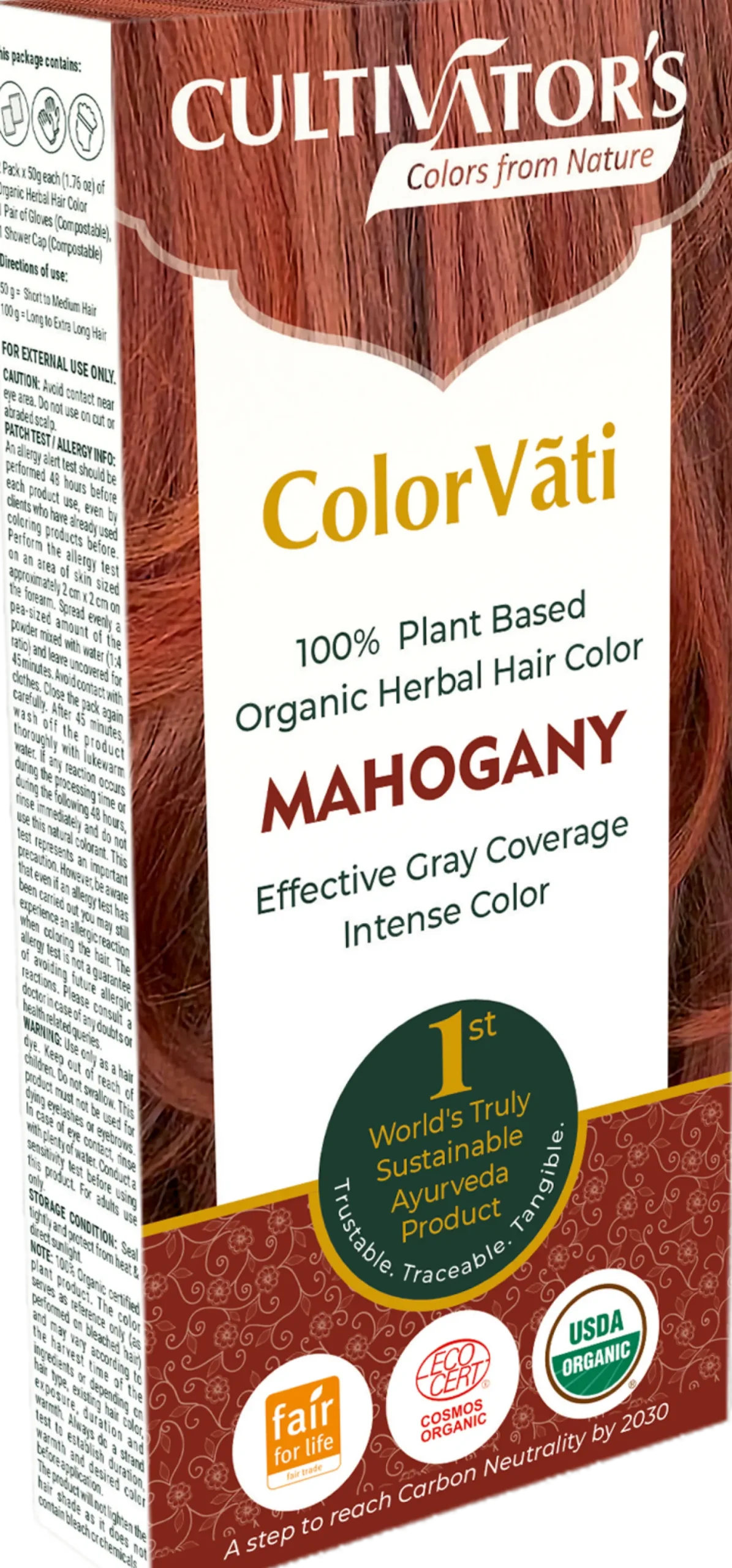 ColorVãti Organic Herbal Hair Color - 13 Mahogany, 100 g