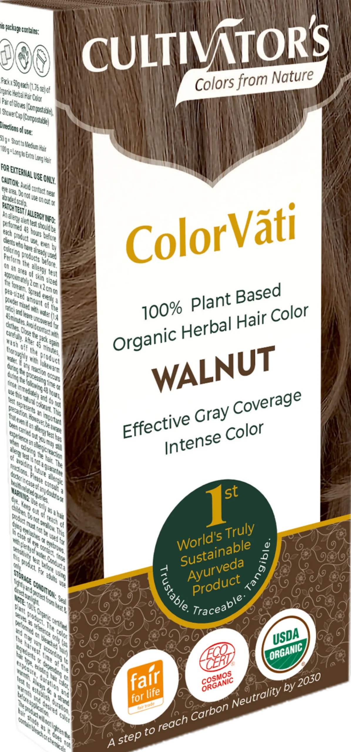 ColorVãti Organic Herbal Hair Color - 14 Walnut, 100 g