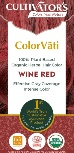 ColorVãti Organic Herbal Hair Color - 11 Wine Red, 100 g