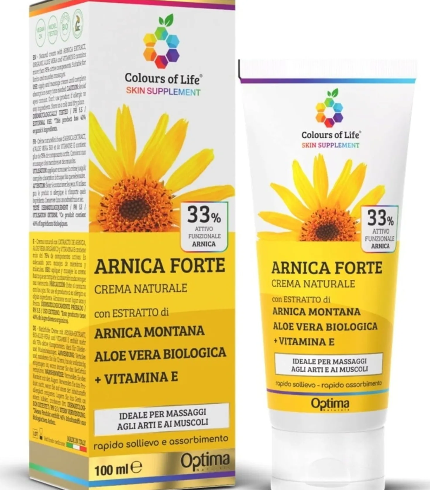 Colours of Life Crema Eudermica Arnica Forte, 100 ml