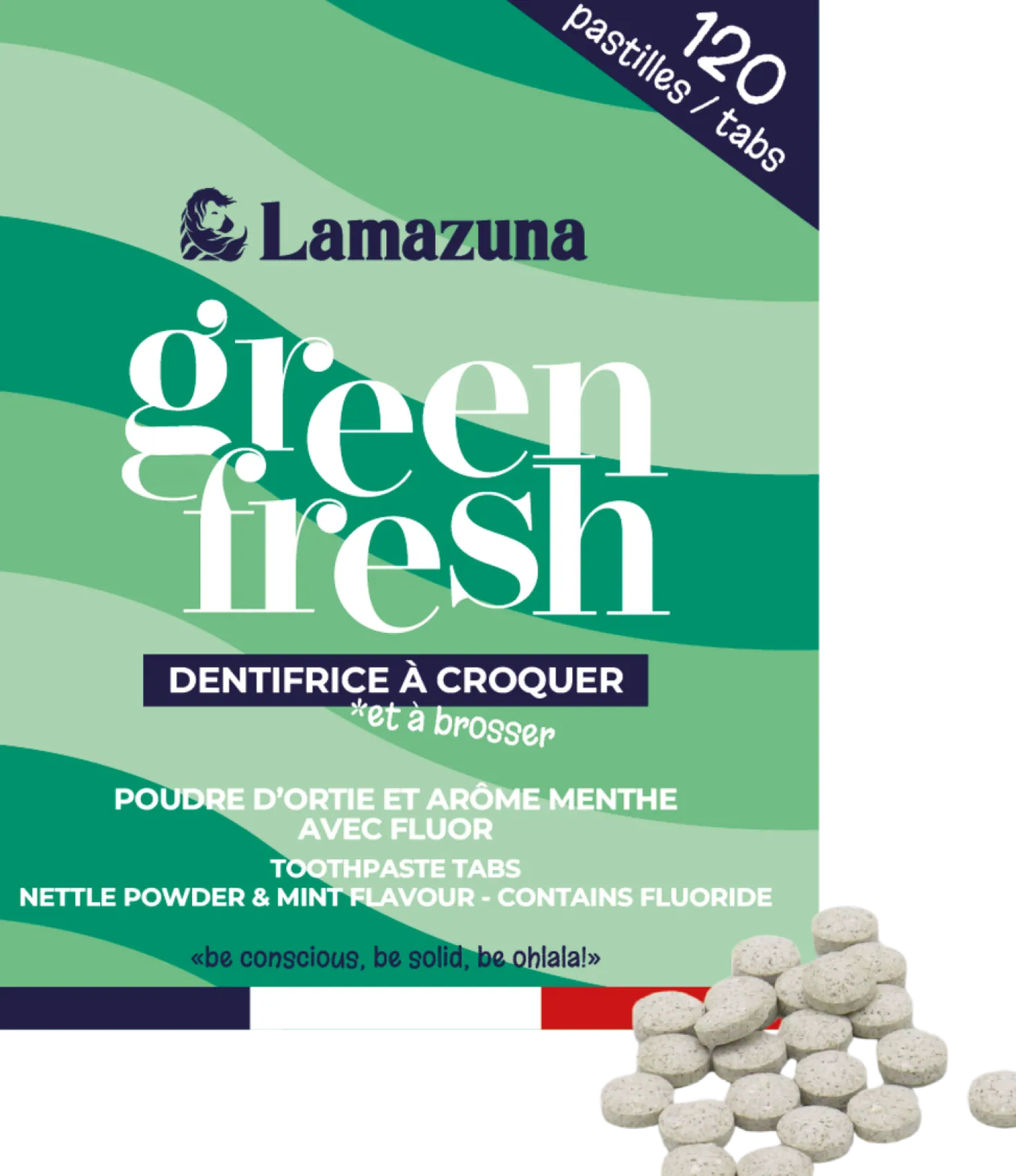 Compresse di Dentifricio green fresh, 120 pezzi