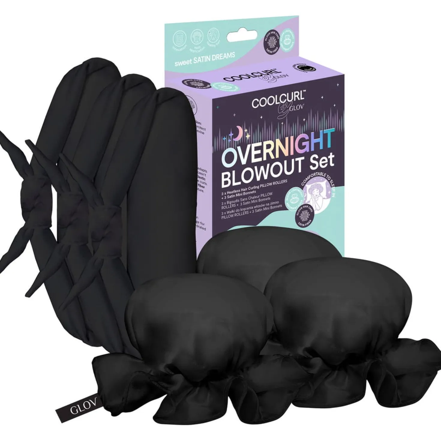 COOLCURL™ Overnight Blowout Set, Black