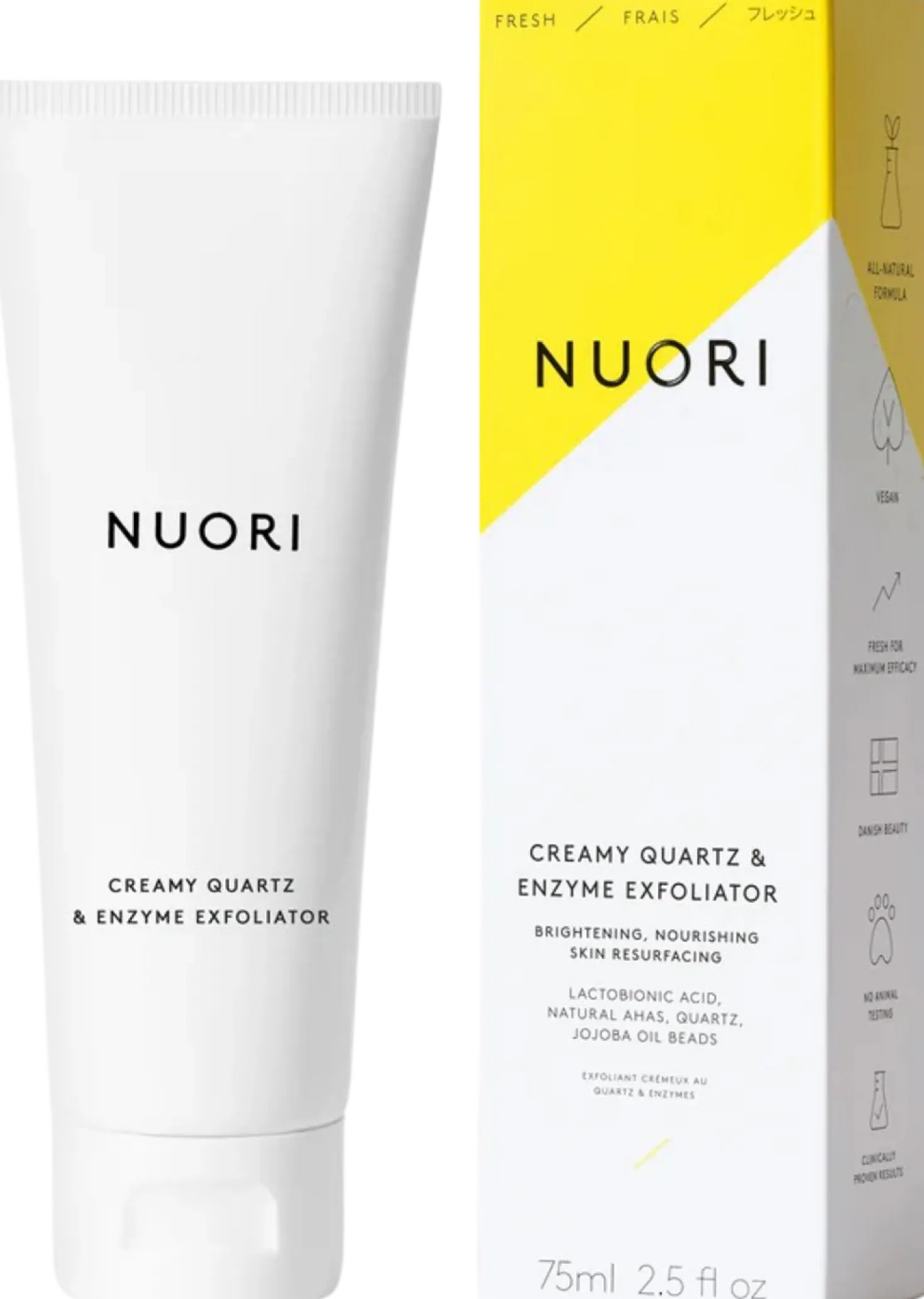 Creamy Quartz & Enzyme Exfoliator, 75 ml