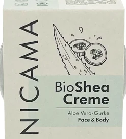 Crema al Burro di Karité Bio, Aloe Vera e Cetriolo, 50 ml