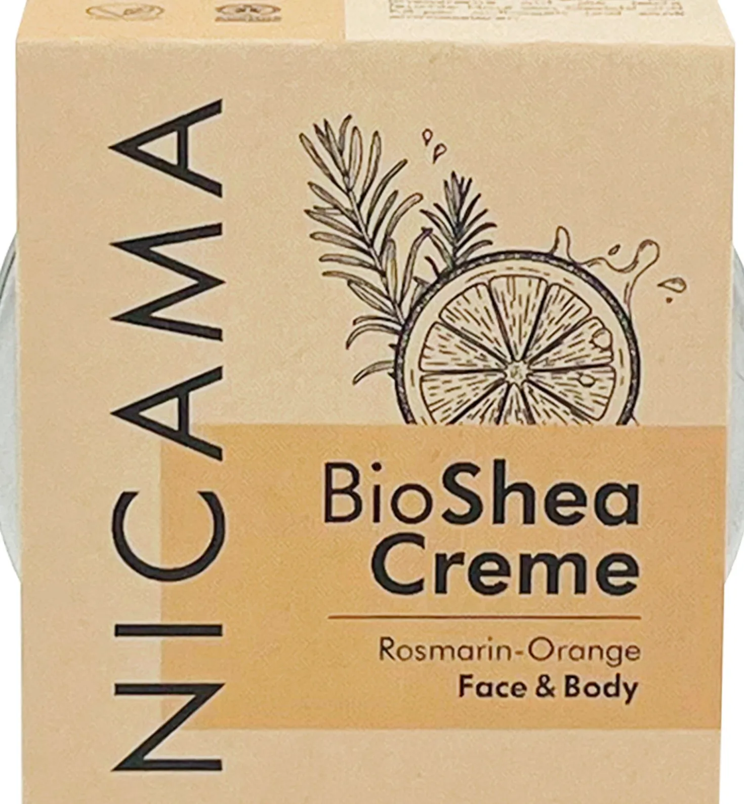 Crema al Burro di Karité Bio, Rosmarino e Arancia, 50 ml