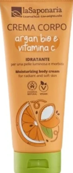 Crema Corpo Idratante Argan Bio e Vitamina C, 200 ml