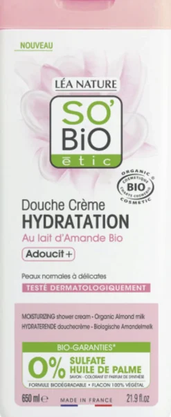 Crema Doccia Idratante al Latte di Mandorle Bio, 650 ml